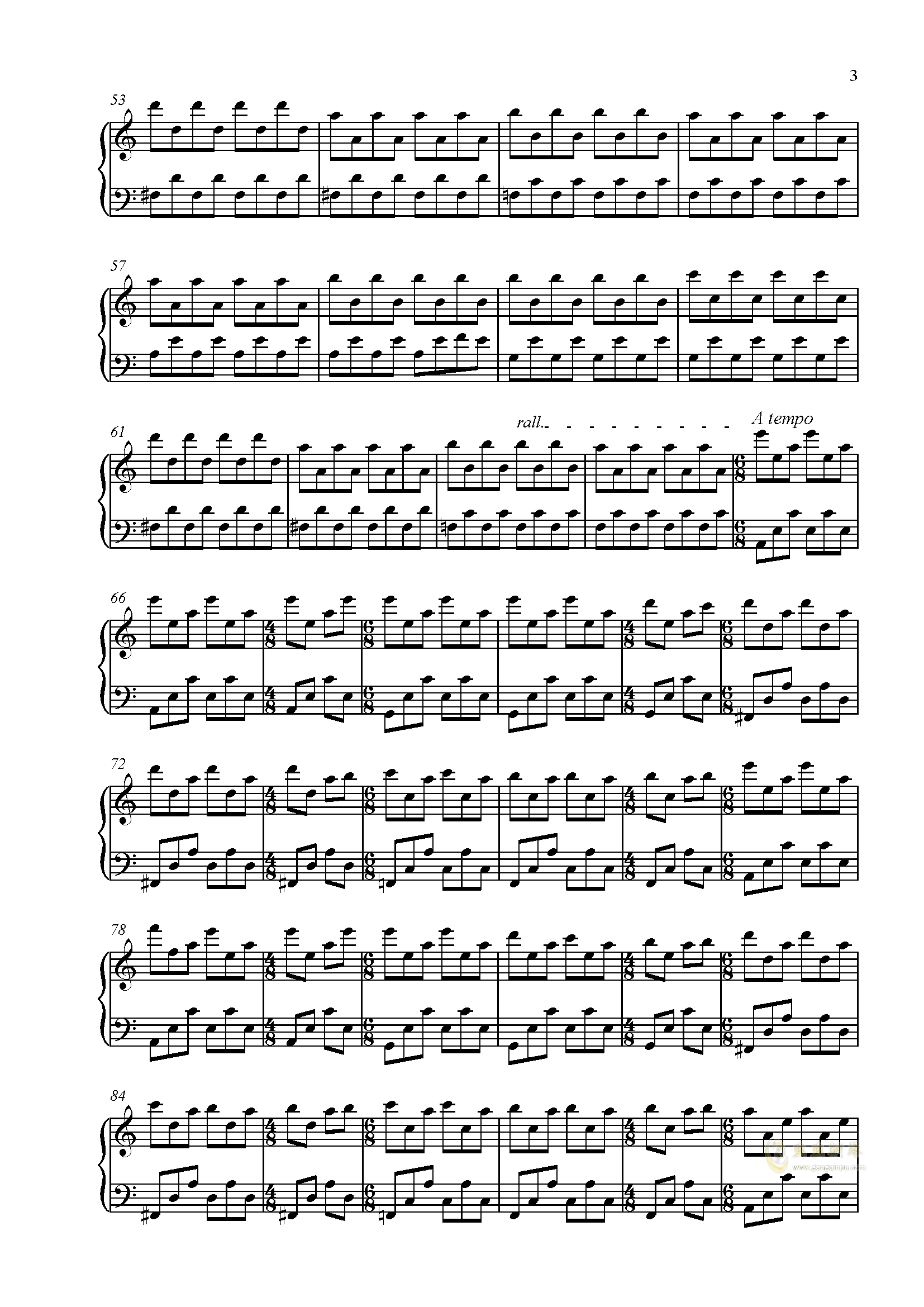 ori曲谱_钢琴简单曲谱(3)