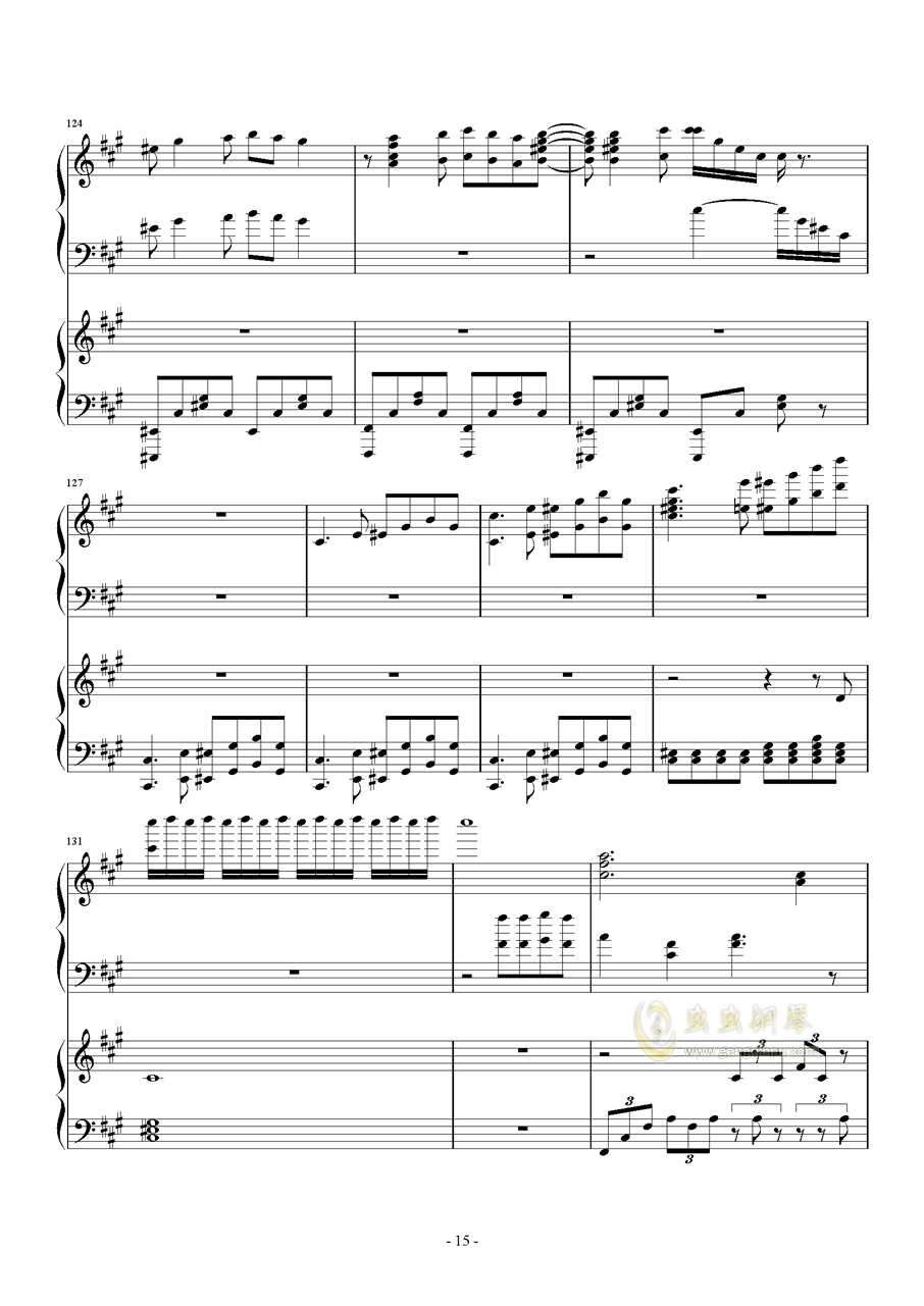 faylinn钢琴曲谱_钢琴简单曲谱