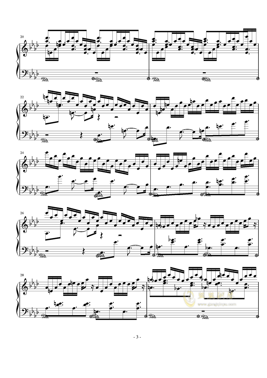 初雪钢琴曲简谱_初雪钢琴曲简谱双手(3)