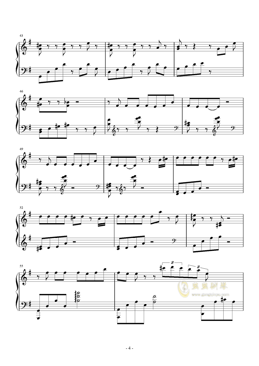 桥钢琴曲谱_钢琴简单曲谱(3)