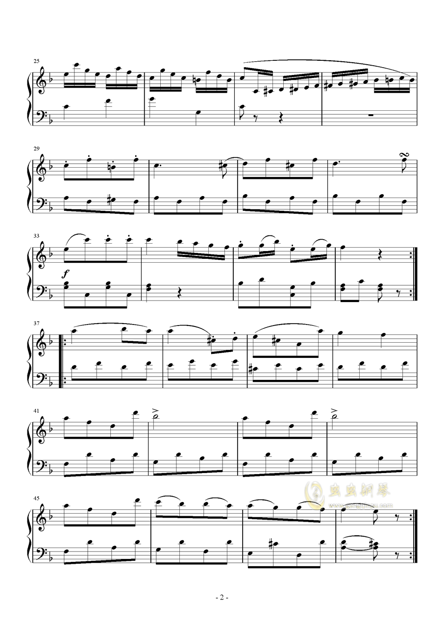 回旋曲,回旋曲钢琴谱,回旋曲f调钢琴谱,回旋曲钢琴谱大全,虫虫钢琴谱