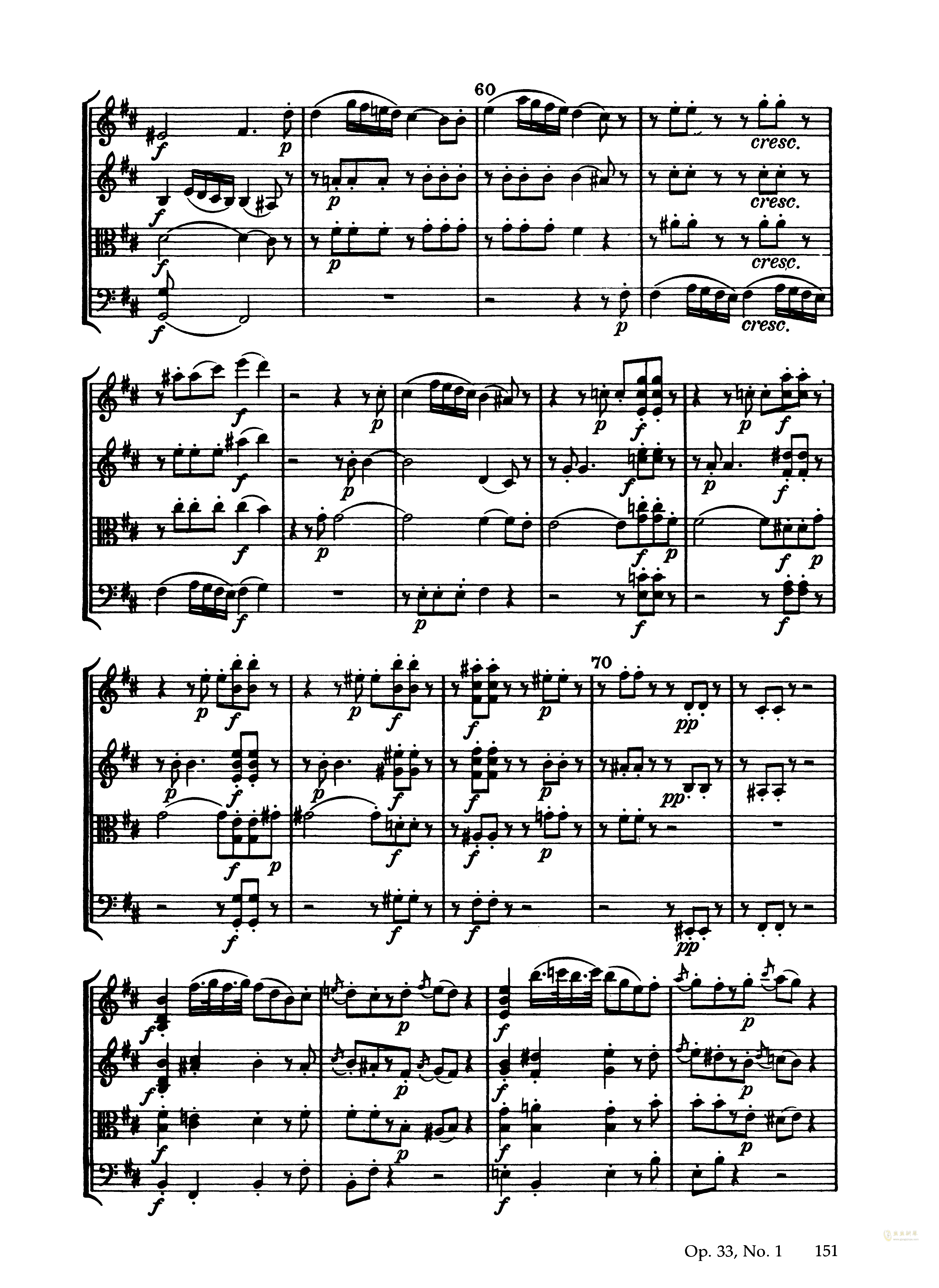 海顿四重奏曲谱_海顿小夜曲曲谱(3)