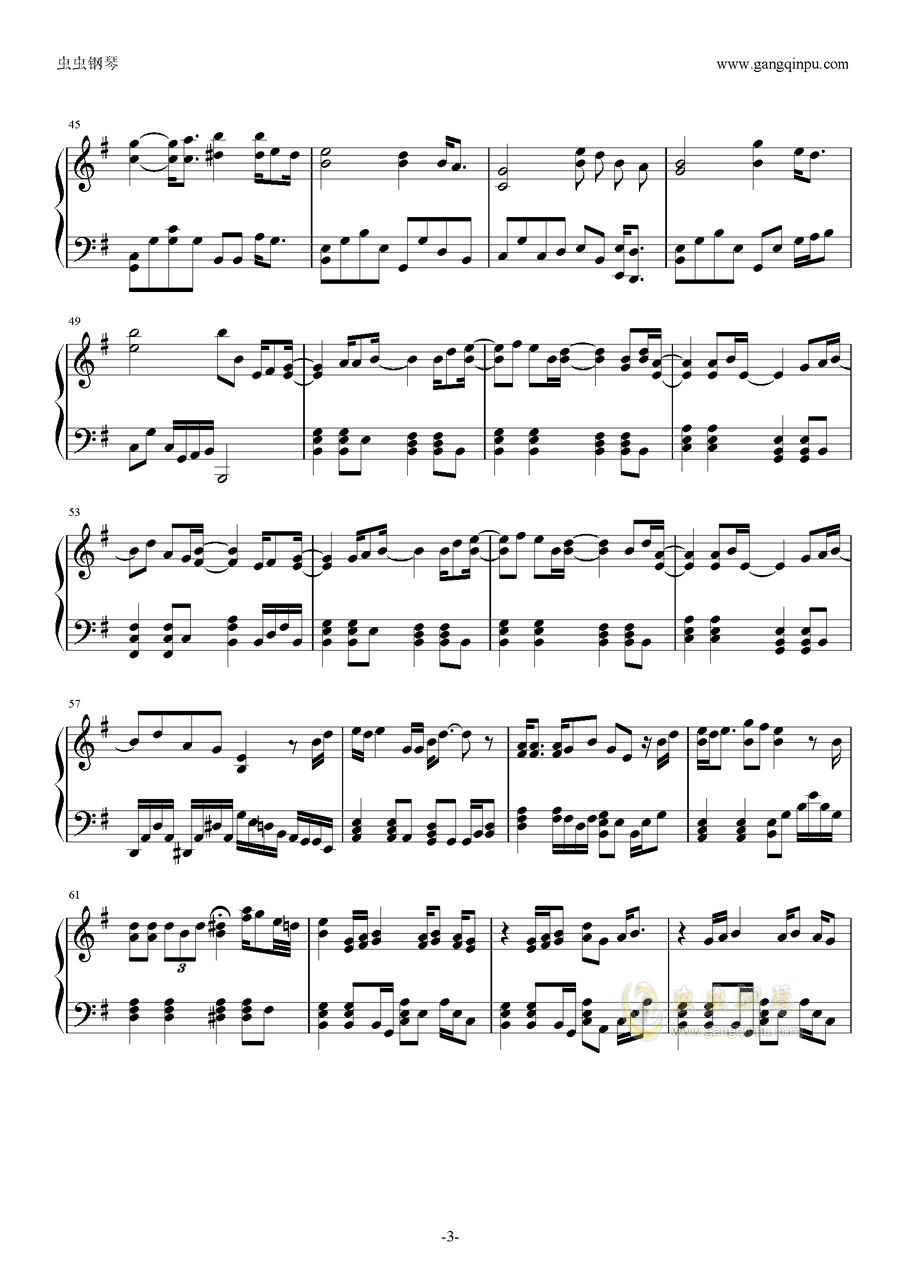 望月曲谱钢琴_曲谱网望月三重唱曲谱(2)