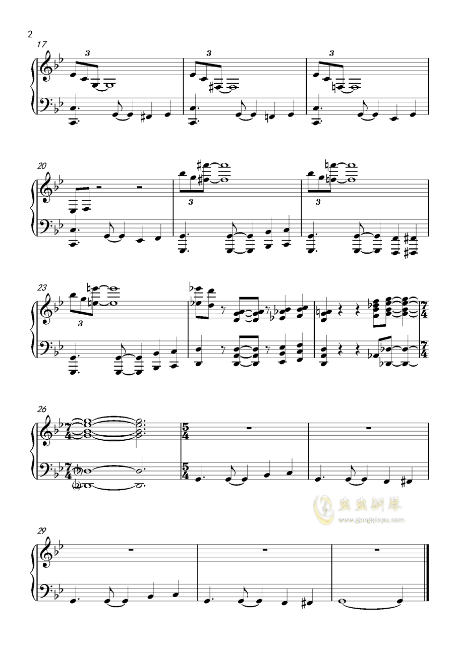 钢琴谱 欧美日韩  lalo schifrin >>mission: impossible好莱坞电影
