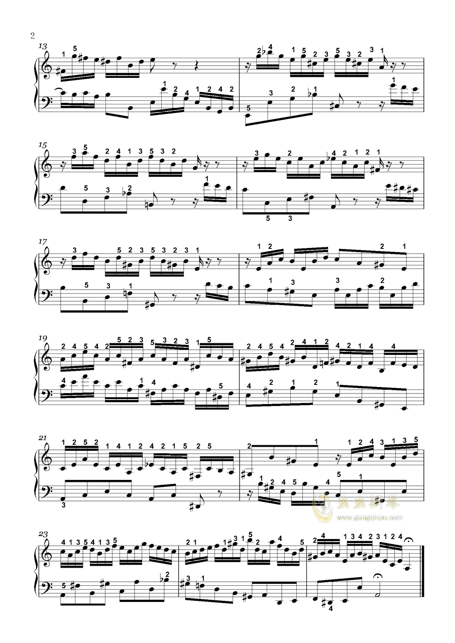二部创意曲no.8曲谱_二部创意曲no.13(3)