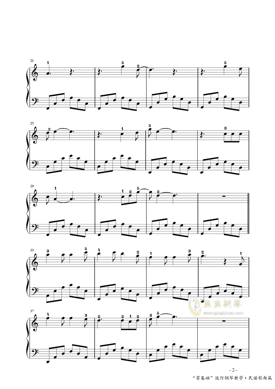 初学钢琴曲谱曲_初学钢琴曲简单的谱子