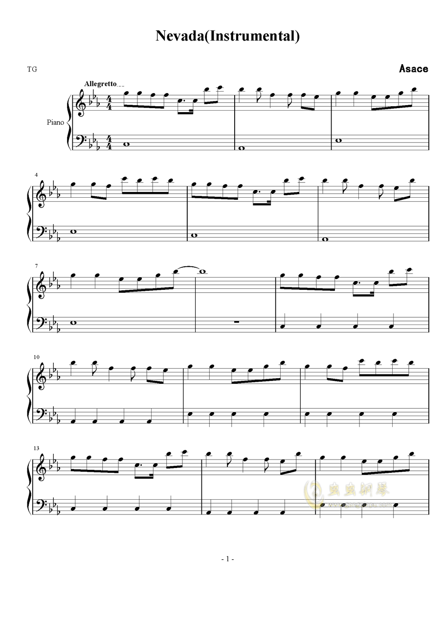 曲谱nevada吉他_吉他入门曲谱