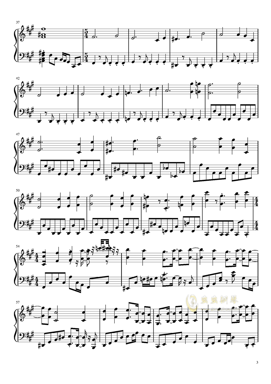 天马座幻想吉他曲谱_天马座的幻想