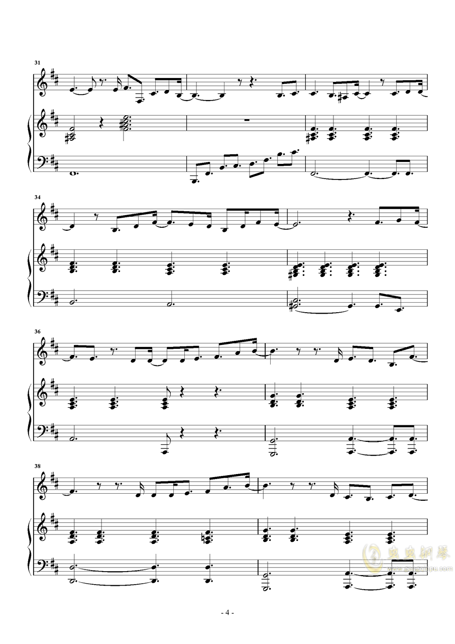 钢琴曲谱上下两行差几个八度_钢琴简单曲谱