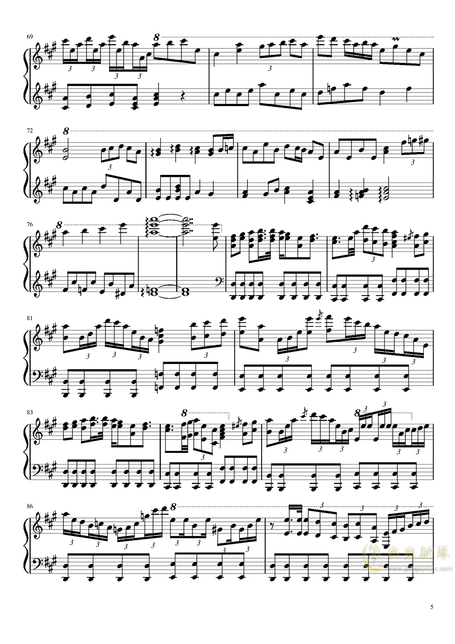 暴走钢琴曲谱_暴走钢琴数字简谱