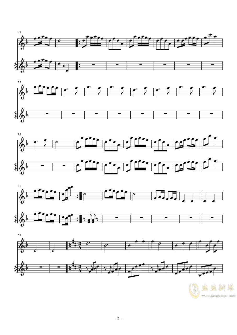 f的曲谱_f调笛子曲谱(2)