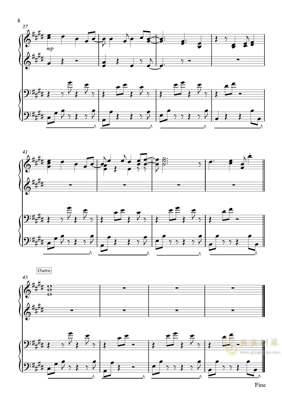 白起曲谱_恋与制作人白起图片(3)