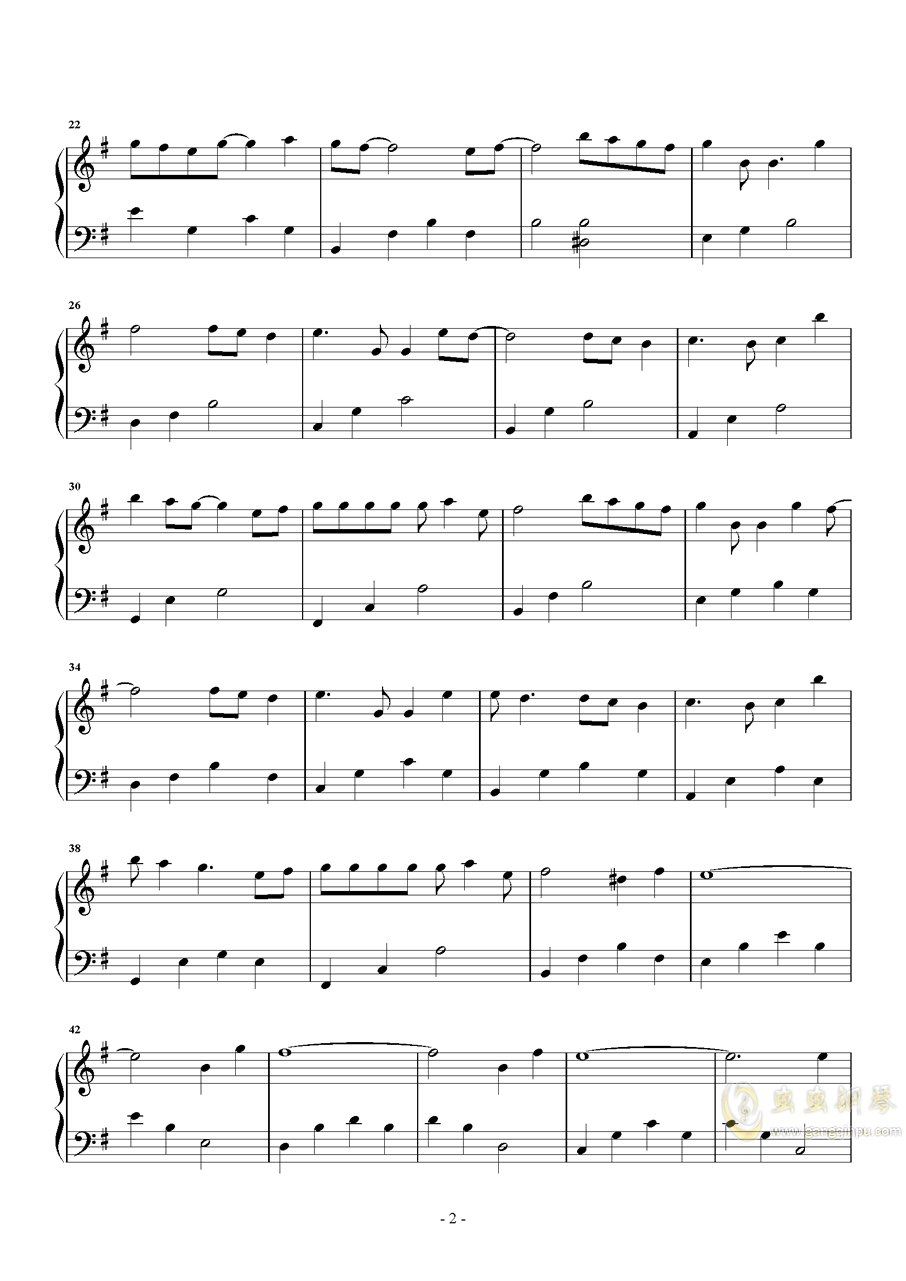 野玫瑰钢琴曲谱_钢琴简单曲谱(2)
