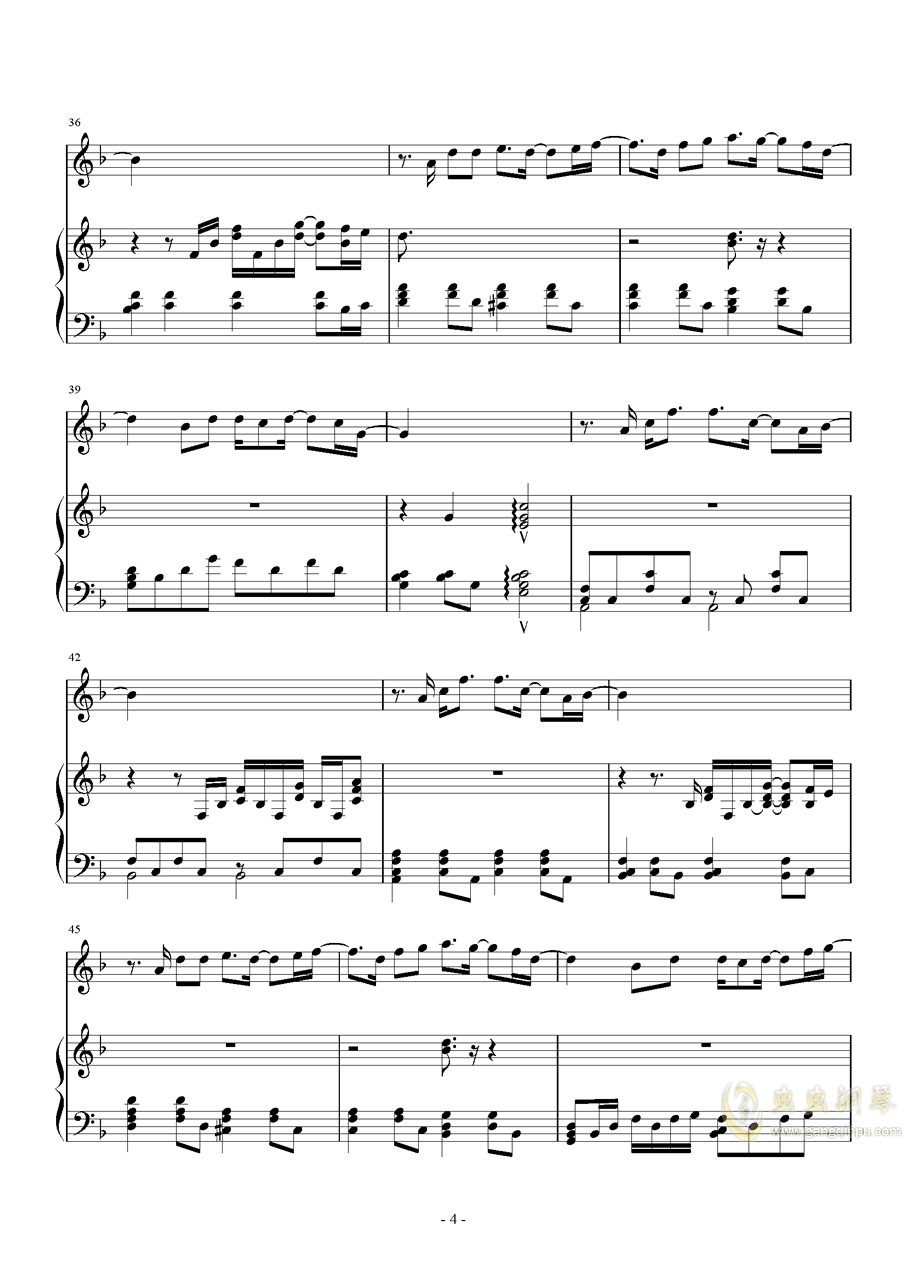 find曲谱_钢琴简单曲谱(3)