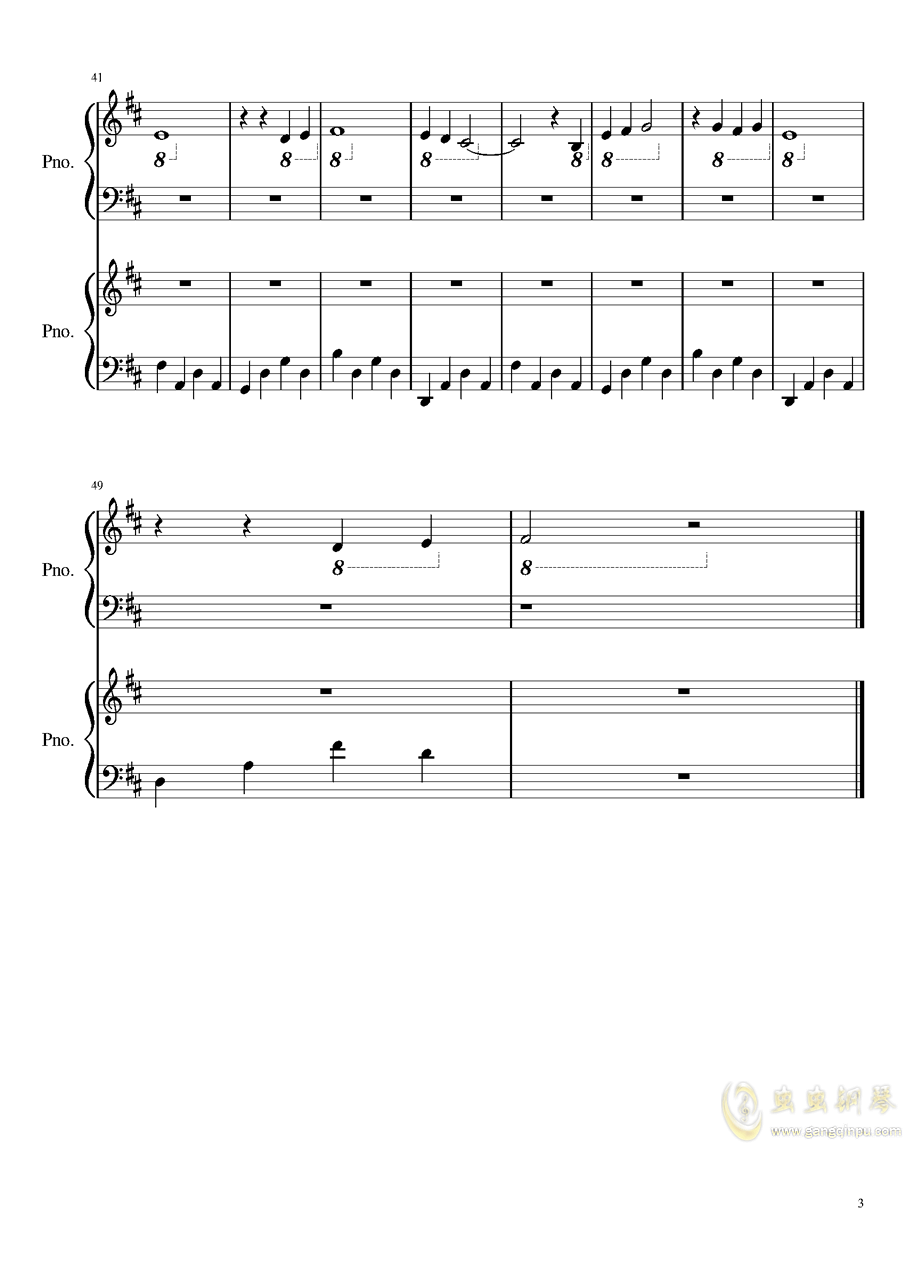 安魂曲简谱_娜乌西卡安魂曲简谱