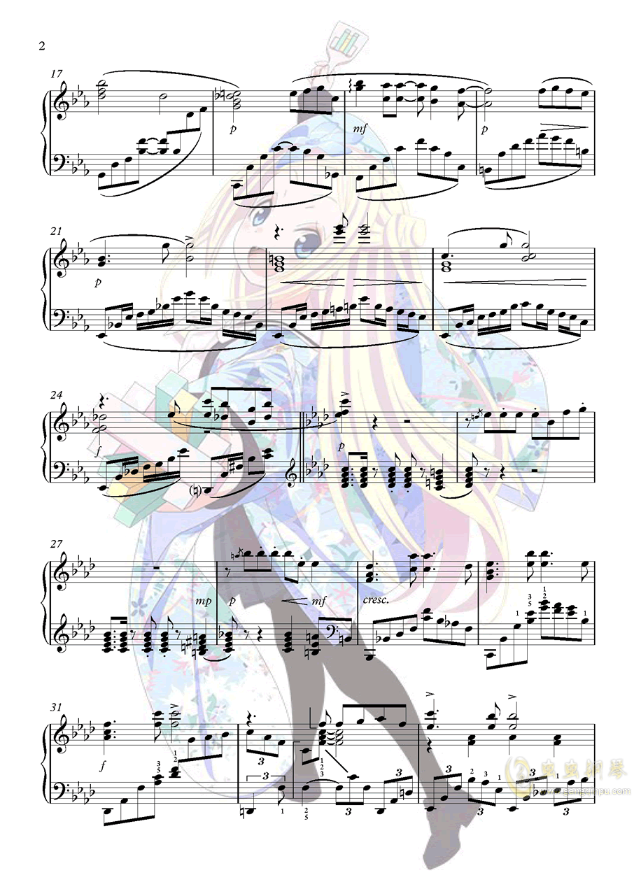 《花舞》简谱_花舞少女(3)