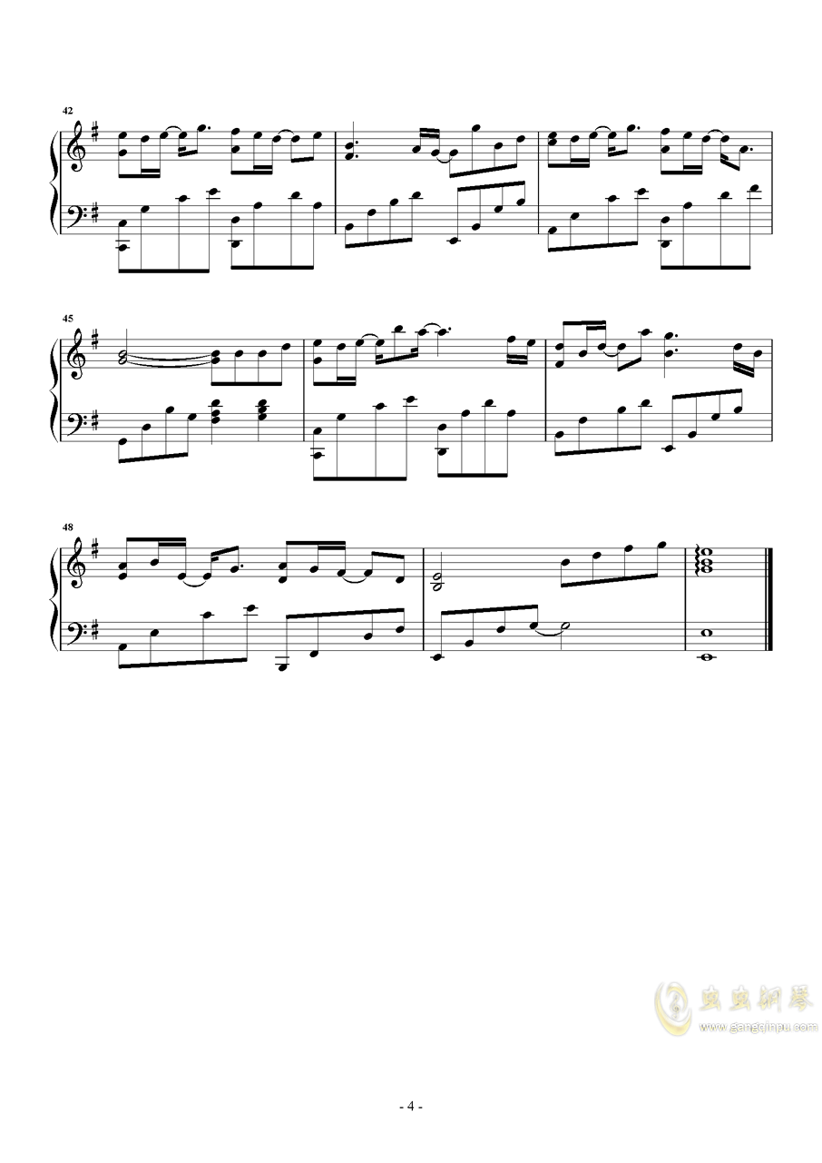 钢琴曲谱梨花颂_梨花颂曲谱(3)