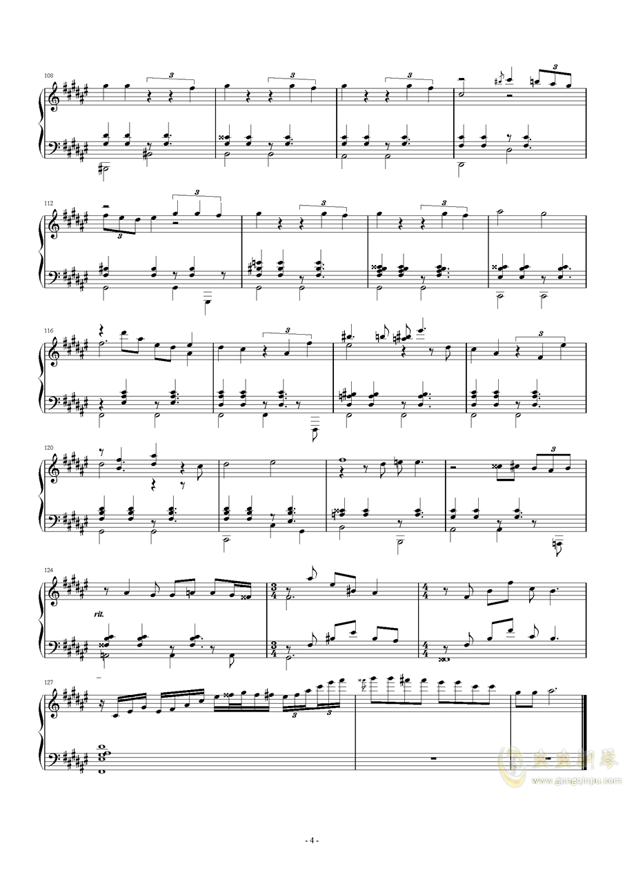 野玫瑰钢琴曲谱_钢琴简单曲谱(2)