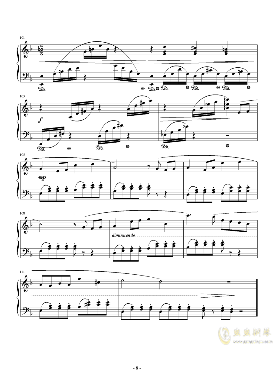 betweenworlds钢琴曲谱子_初学钢琴曲简单的谱子(3)