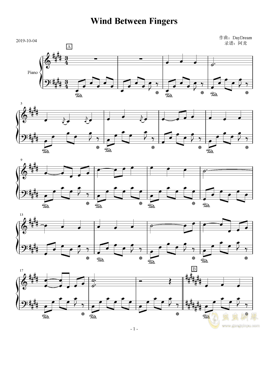 betweenworlds钢琴曲谱子_初学钢琴曲简单的谱子