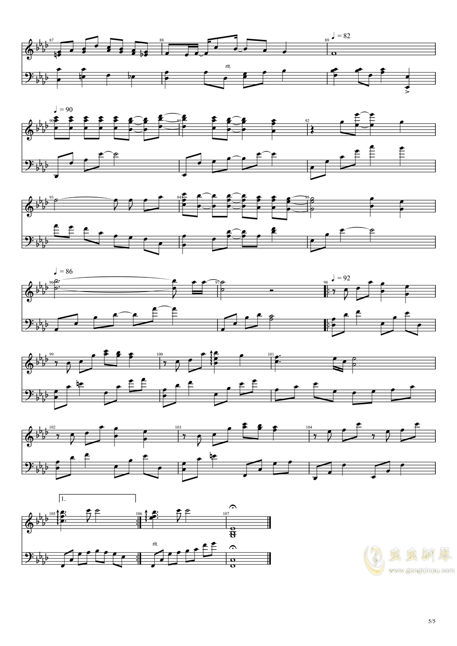 秋之物语钢琴曲谱_奇蛋物语图片(4)