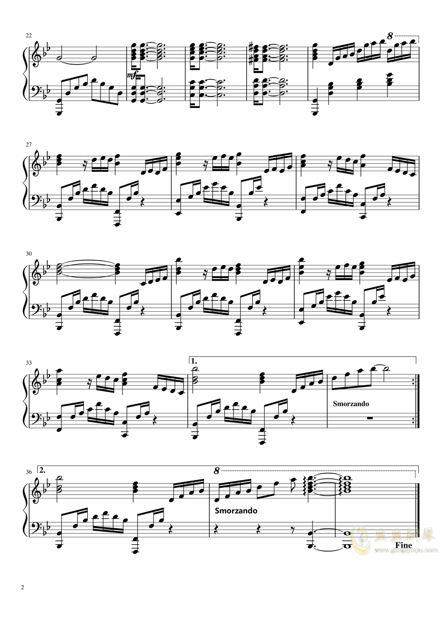 钢琴夭边曲谱_元尊夭夭图片(3)