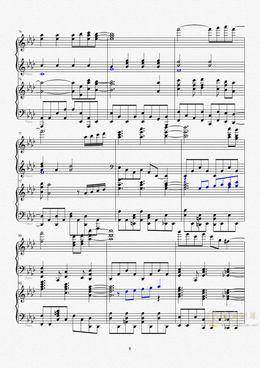 双钢琴曲谱_钢琴简单曲谱(3)