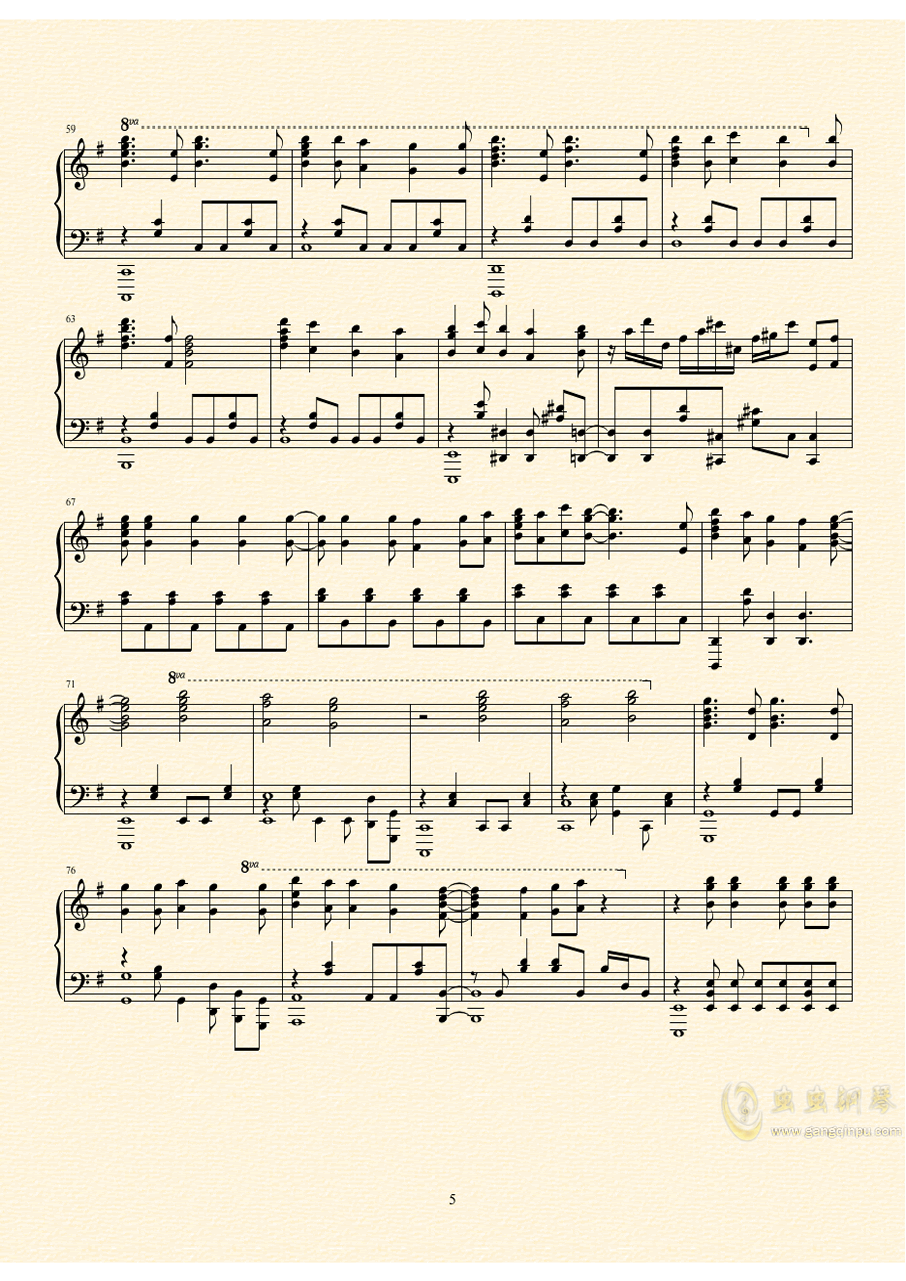 偶像万万岁钢琴曲曲谱_偶像万万岁(3)