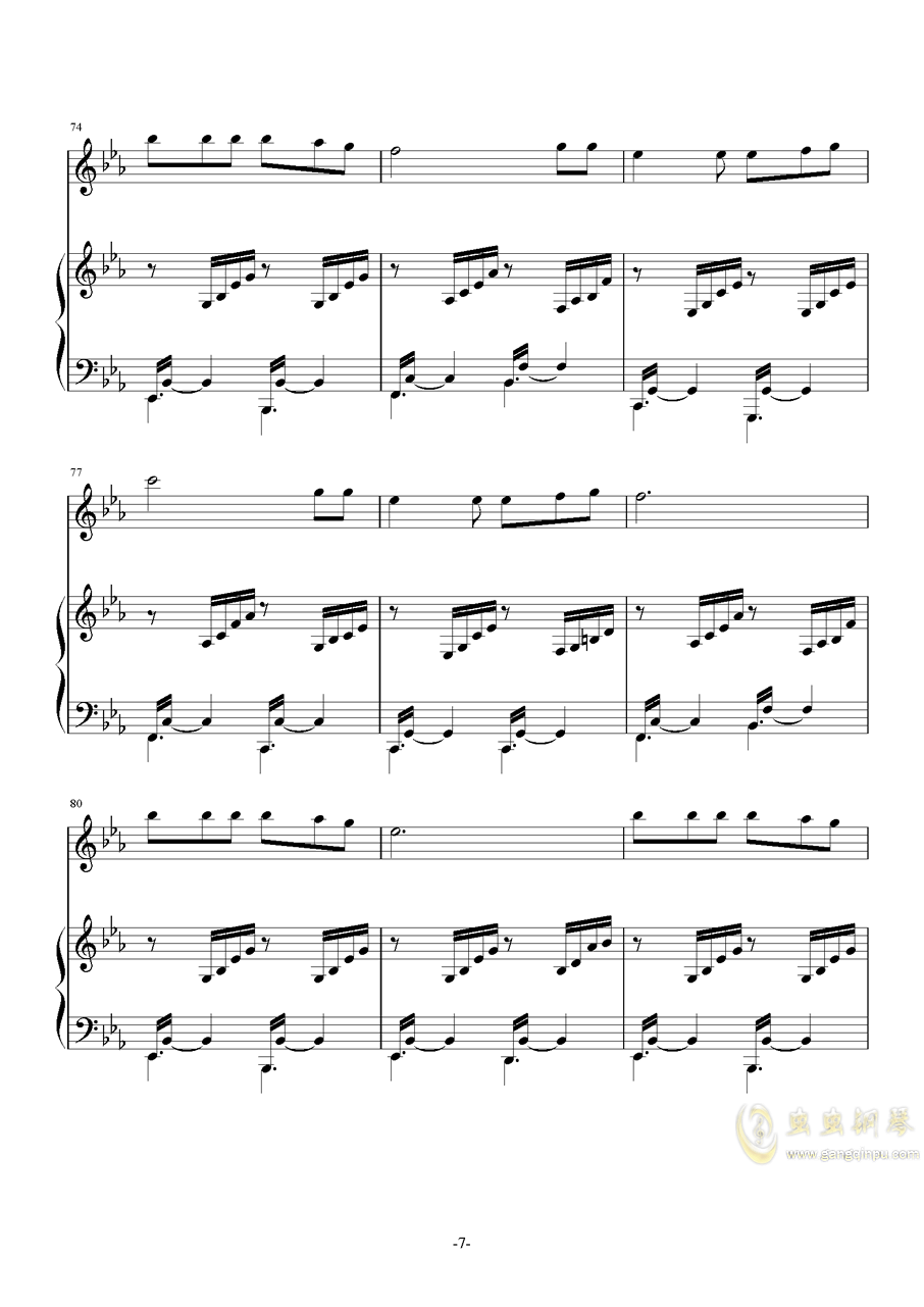 轻音乐钢琴曲谱_轻音乐钢琴简谱(3)