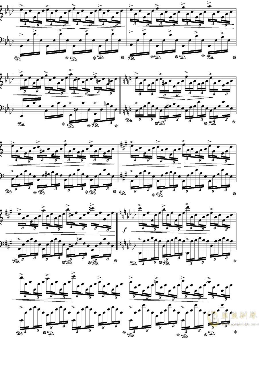 肖邦钢琴曲曲谱大全_肖邦黑键钢琴曲谱子(4)