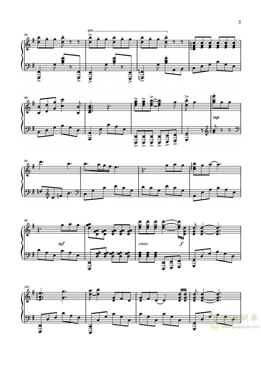 女人花f调钢琴曲谱_女人花c调钢琴简谱(3)