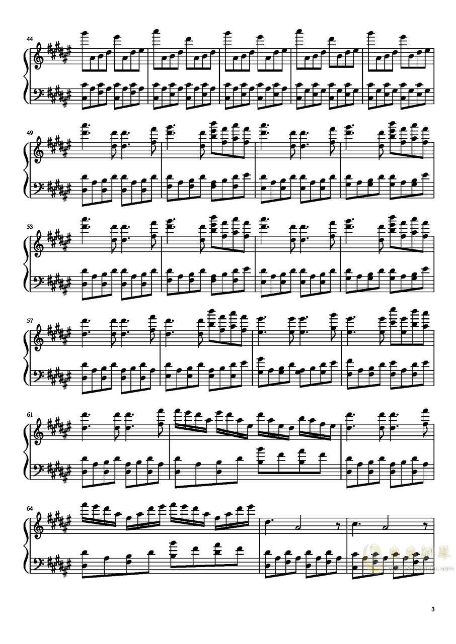 暗流简谱_儿歌简谱