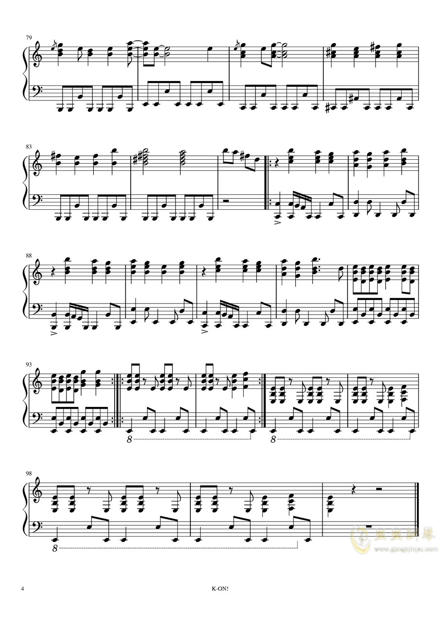 轻音少女简谱_轻音少女(3)