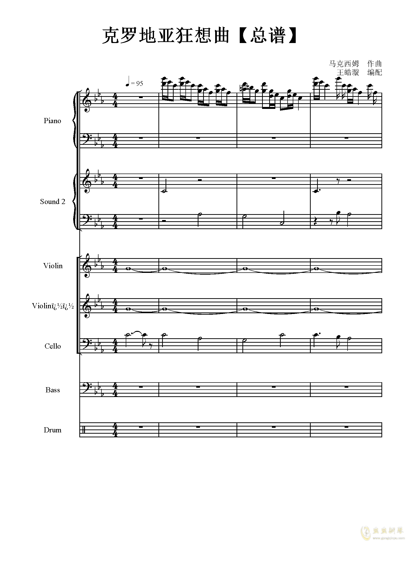 克罗地亚狂想曲【总谱】