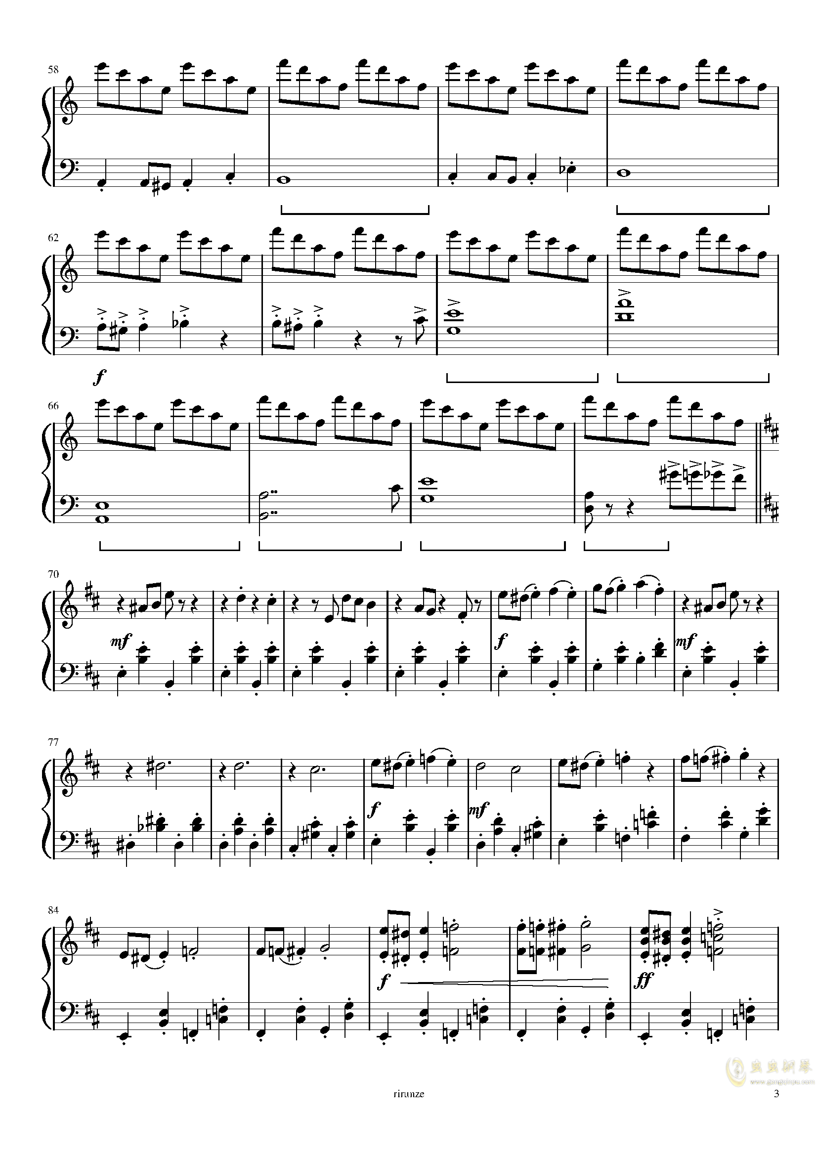 僵尸新娘钢琴数字曲谱_僵尸新娘钢琴数字简谱(4)