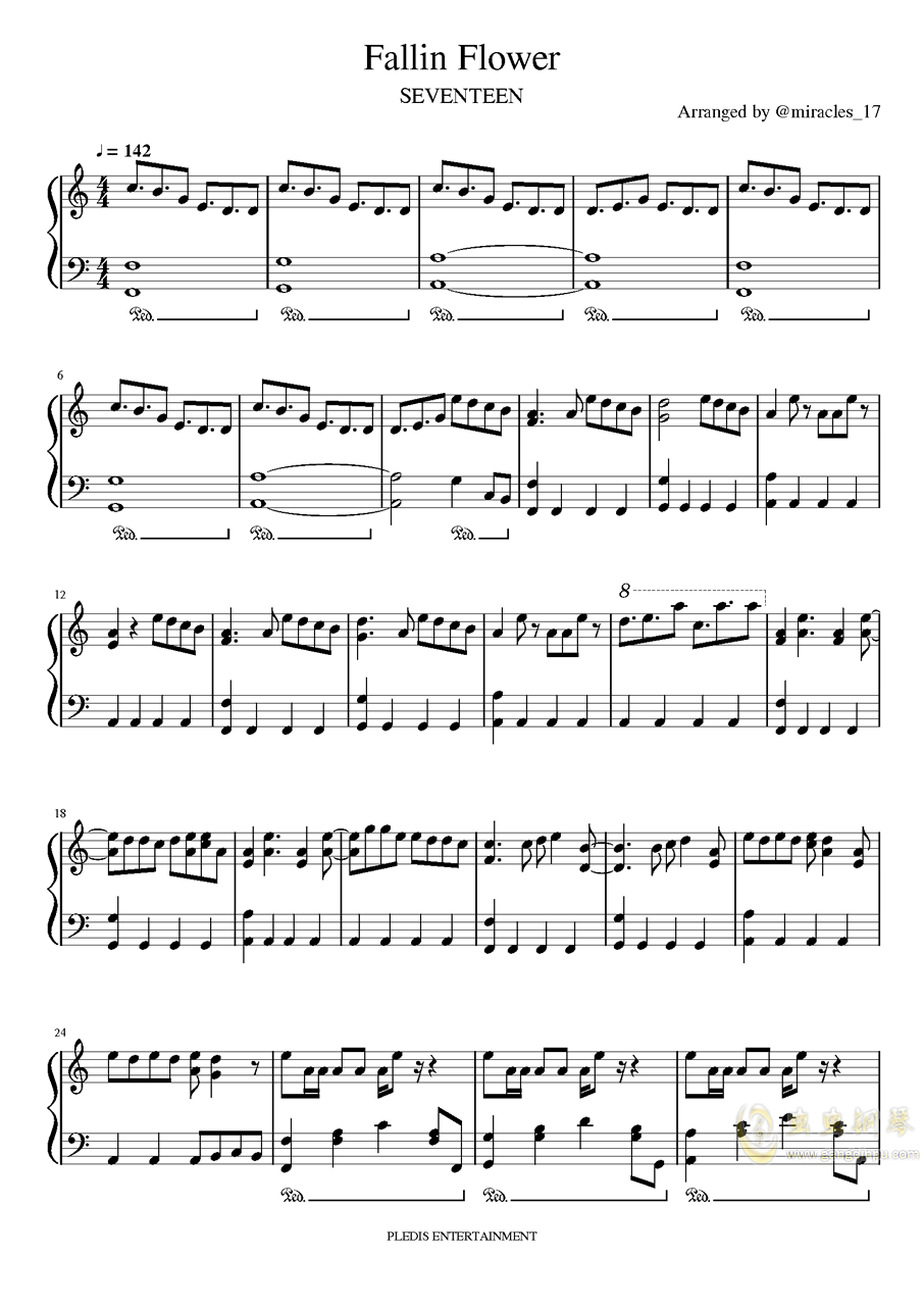 fallin flower钢琴版,fallinflower钢琴 fallin flower,fallin flower钢琴谱,fallin flowerc调钢琴谱,fallin