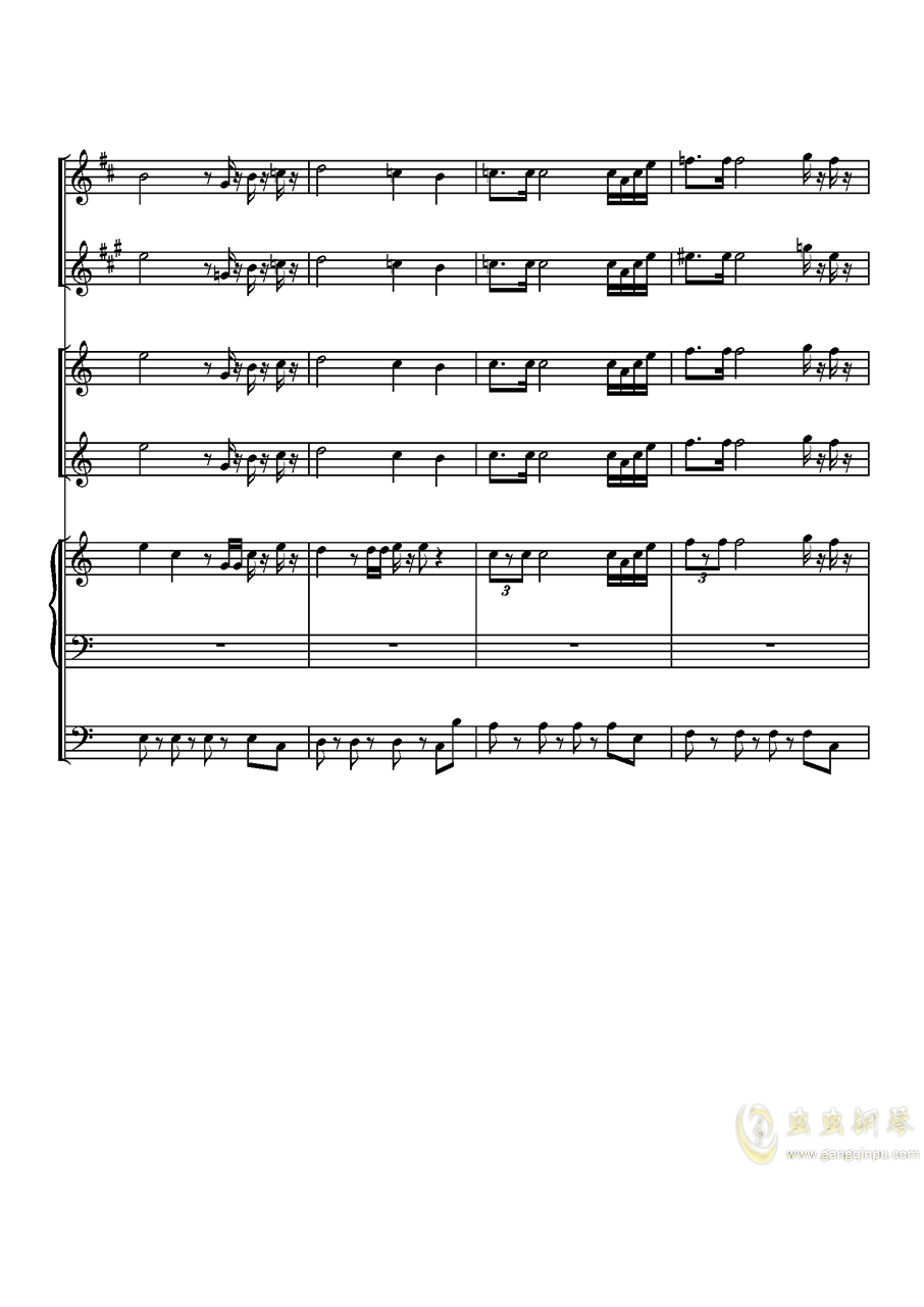 钢铁洪流进行曲谱钢琴_一级钢琴进行曲谱(3)