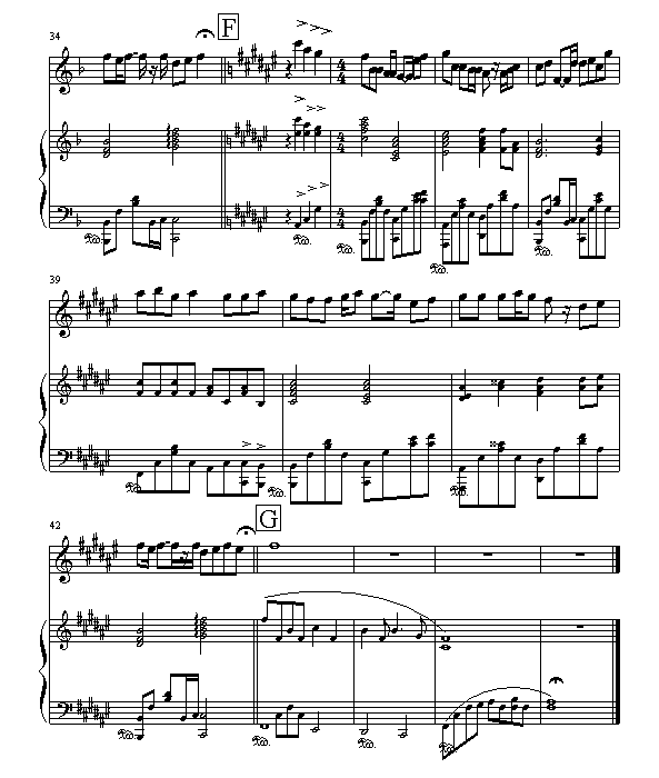 昨日重现简谱F调_昨日重现c调简谱