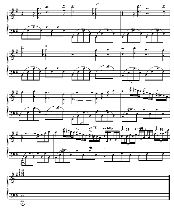 出埃及记钢琴曲谱完整_出埃及记钢琴曲谱(4)