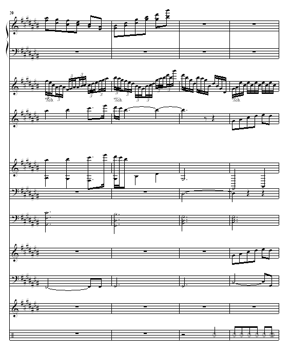 渡情钢琴曲谱教学视频_渡情简谱钢琴双手简谱