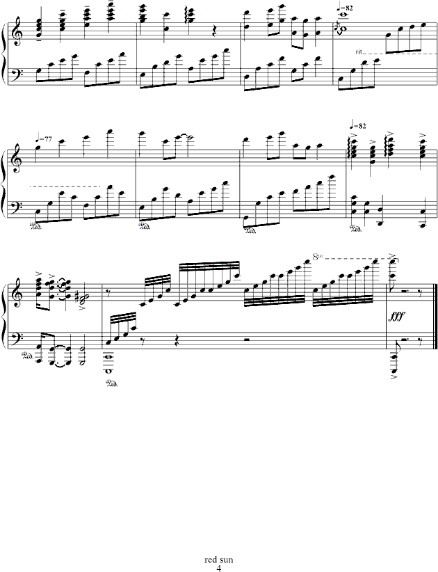 红太阳,红太阳钢琴谱,红太阳调钢琴谱,红太阳钢琴谱大全,虫虫钢琴谱