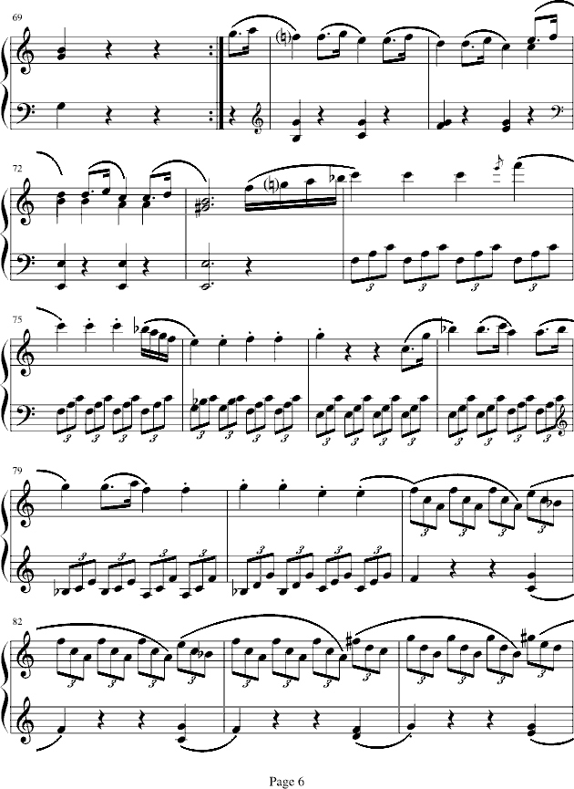 海顿奏鸣曲第一乐章XVI31曲谱_海顿d大调奏鸣曲(2)