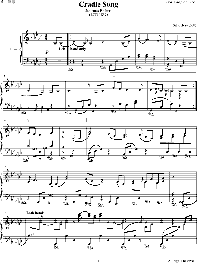 cradle song,cradle song钢琴谱,cradle song-钢琴谱,cradle song钢琴