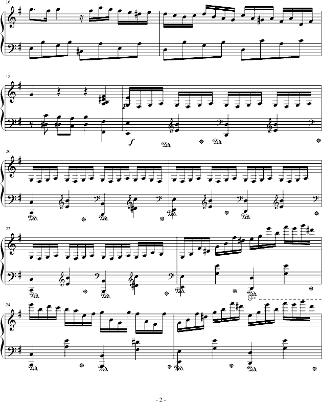 神秘钢琴曲谱完整版_撒野钢琴曲谱完整版(4)