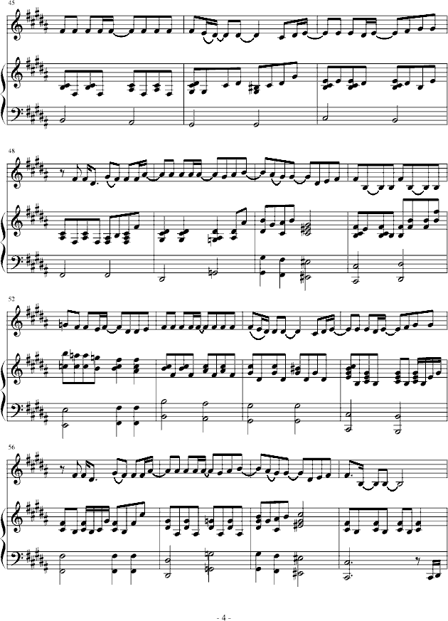 恐怖音乐简谱