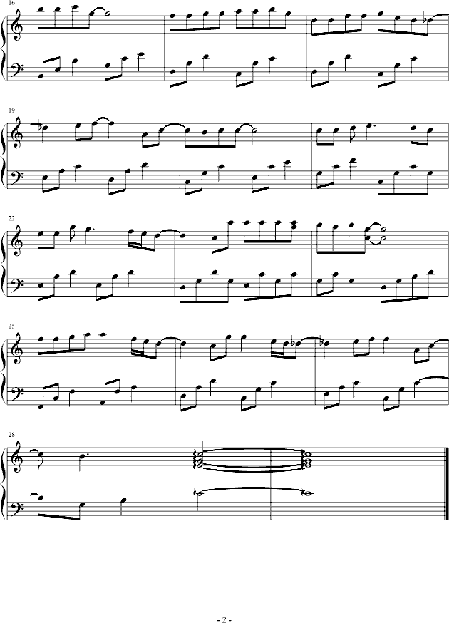 雨中钢琴曲谱_雨中印记钢琴五线谱(3)
