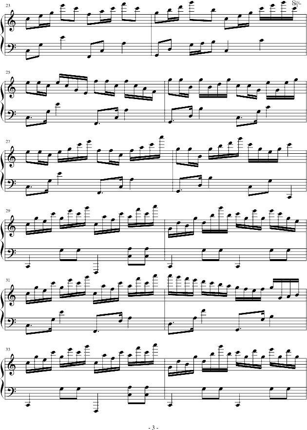 钢琴曲谱云_钢琴简单曲谱(3)