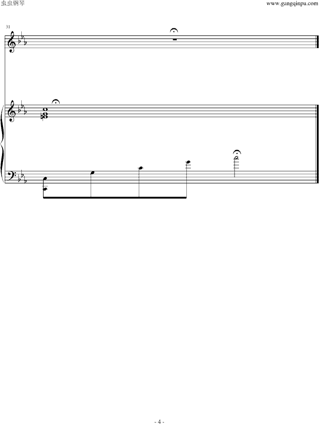 幽灵公主主题曲简谱_幽灵公主主题曲 宫崎骏动画双手简谱预览 EOP在线乐谱架(3)
