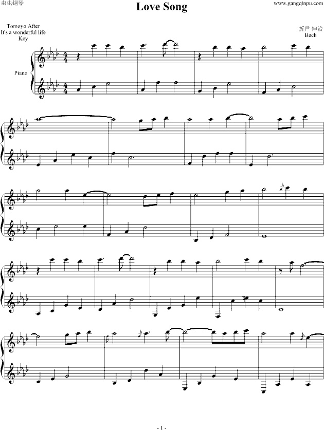 love song,love song钢琴谱,love song调钢琴谱,love song钢琴谱大 