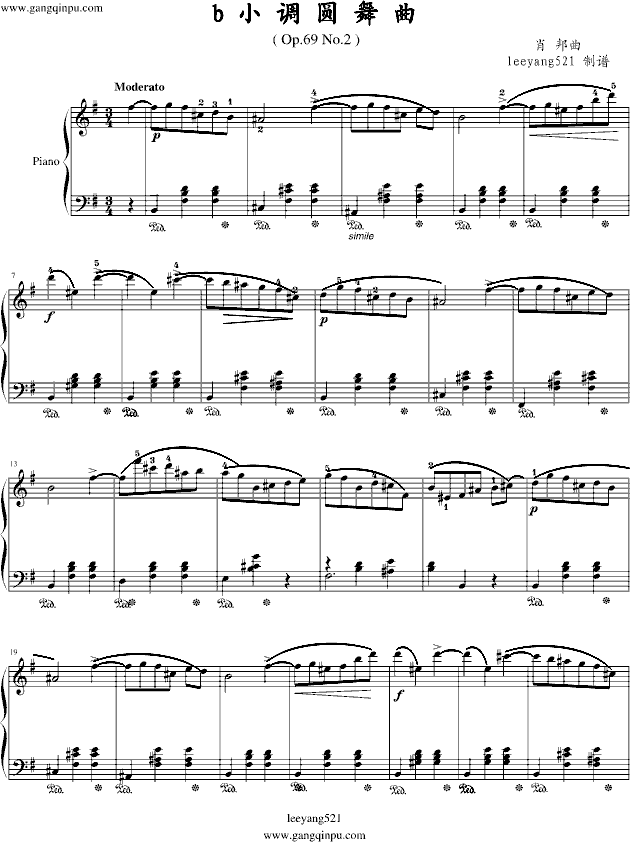 2钢琴谱-leeyang521-虫虫钢琴